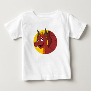 T-Shirt de bebê de Dragão Vermelho