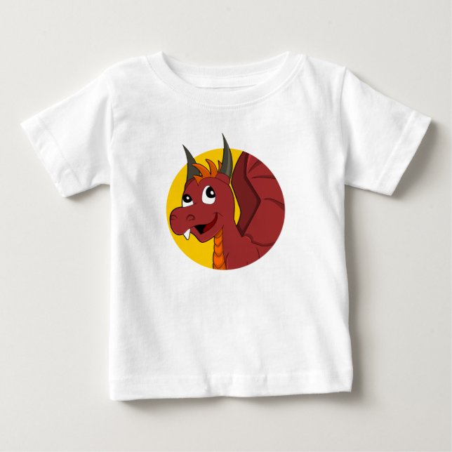 T-Shirt de bebê de Dragão Vermelho (Frente)