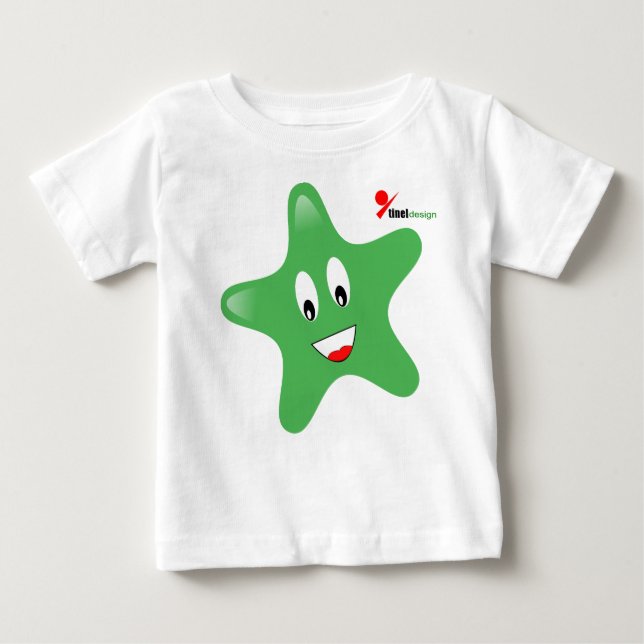 T-Shirt De Bebê De Estrela Brilhante (Frente)