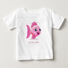 T-Shirt De Bebê De Peixe Rosa