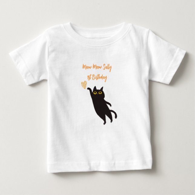 T-Shirt De Bebê Negro Bonito (Frente)