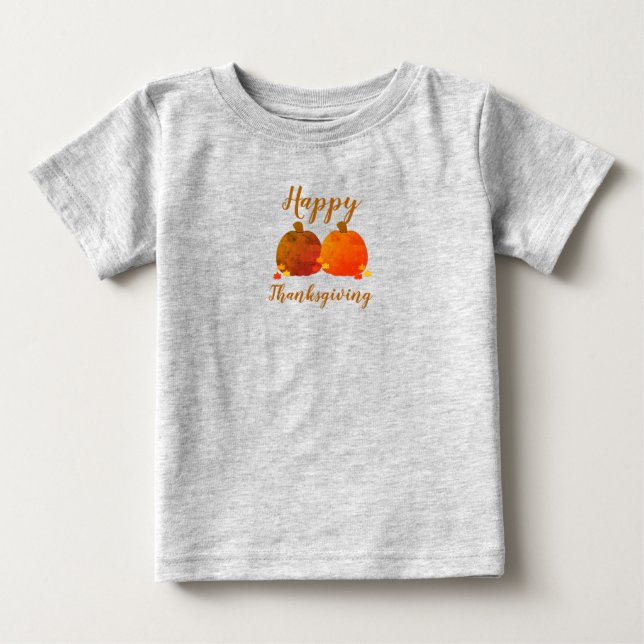 T-Shirt De Bebê/outono/Abóbora (Frente)