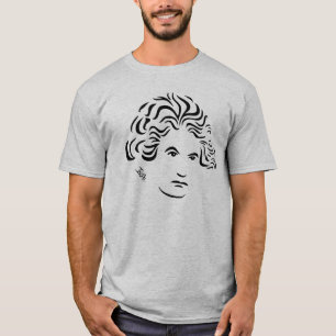 T-shirt de Beethoven (luz - cinza)
