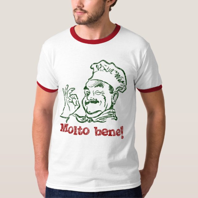 T-shirt De "bene Molto!" Vintage (Frente)