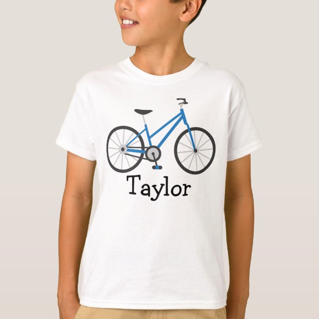 T-shirt de bicicleta para crianças personalizadas (Frente)