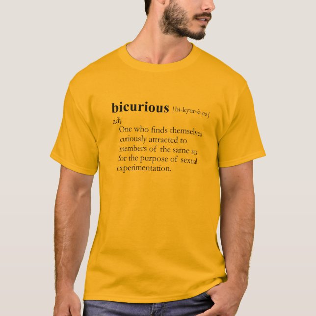 T-SHIRT de BICURIOUS/t-shirt alegre do calão (Frente)