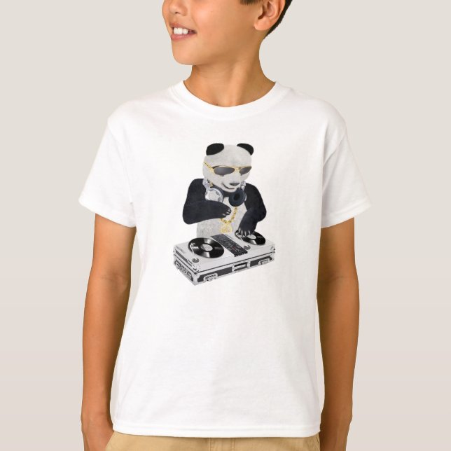 T-shirt de Bling Bling da panda do DJ (Frente)
