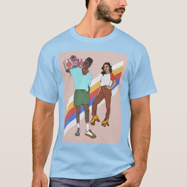 T-Shirt de Bloco Retro (Frente)