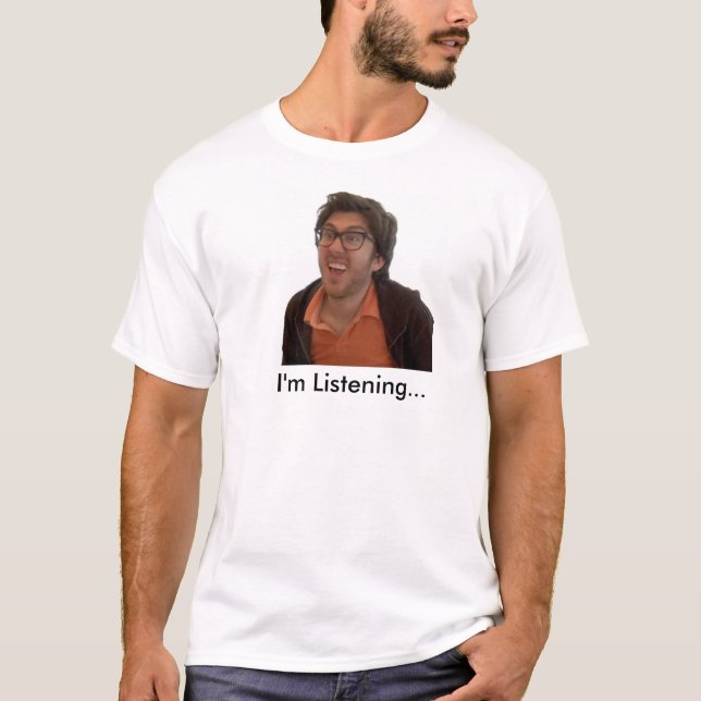 T-shirt de Bloomenfeld do Amir: Eu estou escutando (Frente)