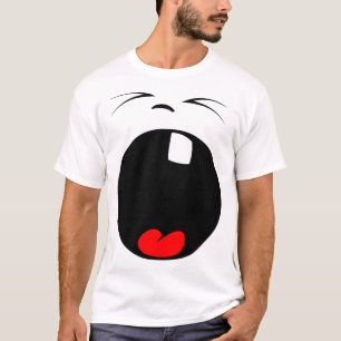 T-shirt de bocejo da cara