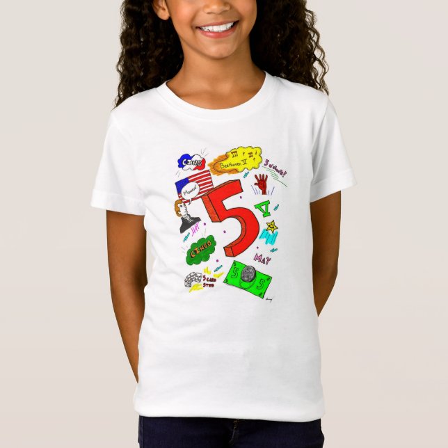 T-Shirt de Boneca de Ode a Cinco Meninas (Frente)