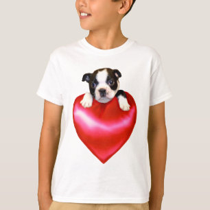 T-shirt de Boston Terrier do amor