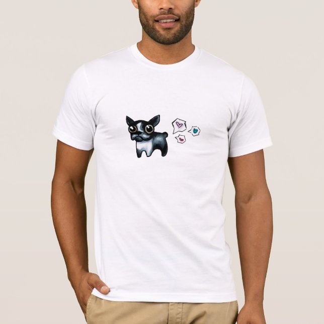 T-shirt de Boston Terrier do amor (Frente)