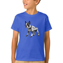 T-Shirt de Boston Terrier Robot Kid