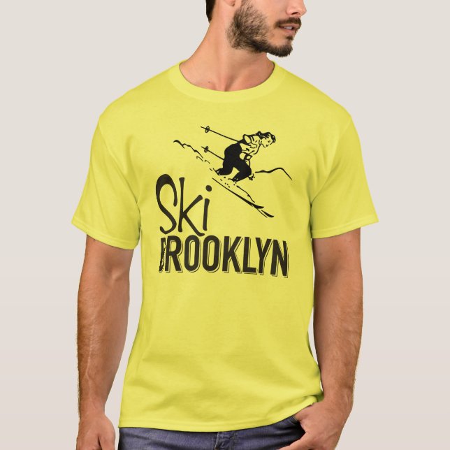 T-shirt de Brooklyn do esqui (Frente)