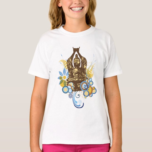 T-shirt de Buddha do rock and roll (Frente)