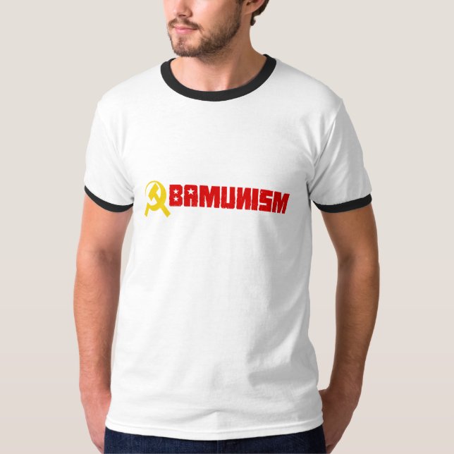 T-shirt de Bumpersticker - de Obamunism (Frente)