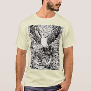 T-Shirt de Buraco Negro e Branco e Serpente