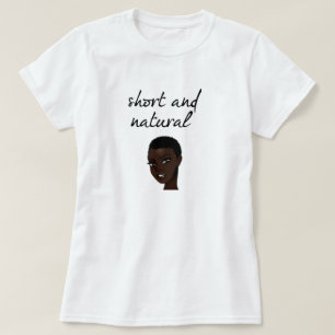 T-Shirt de Cabelo Curto e Natural