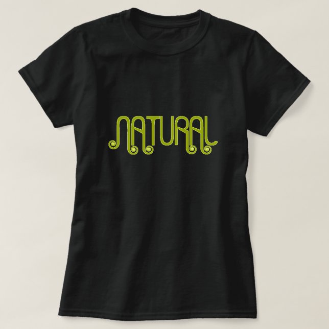 T-Shirt de Cabelo Natural (Frente do Design)