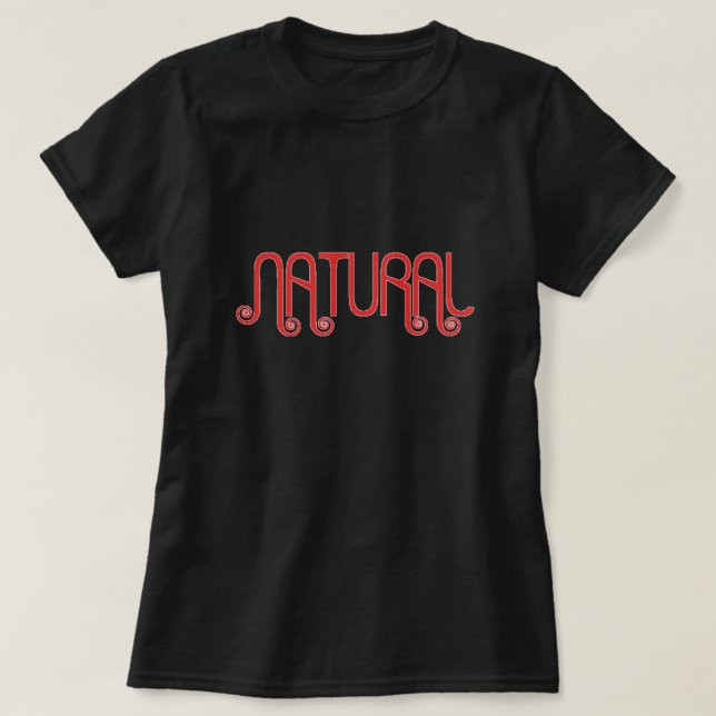 T-Shirt de Cabelo Natural (Frente do Design)