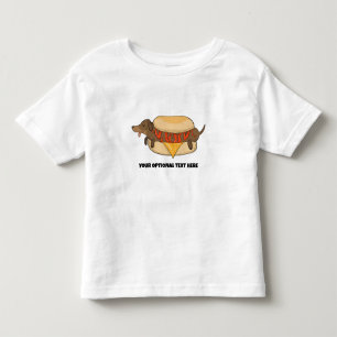 T-Shirt de Cachorro Quente de Texto Personalizado