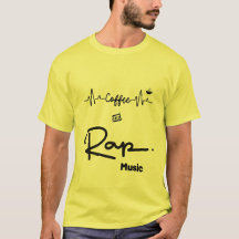 T-Shirt de Café e Música Rap