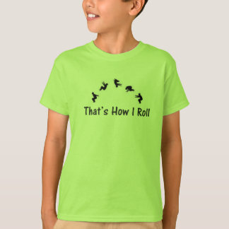 T-shirt de caída de Gymnatics Parkour do verde