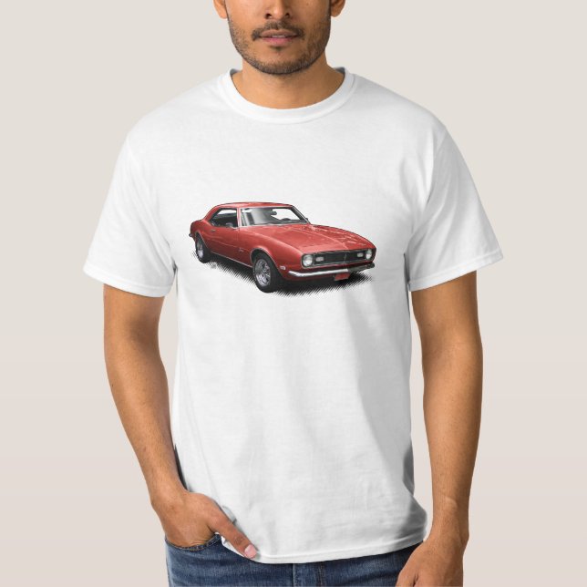 T-shirt de Camaro do vermelho 68 (Frente)