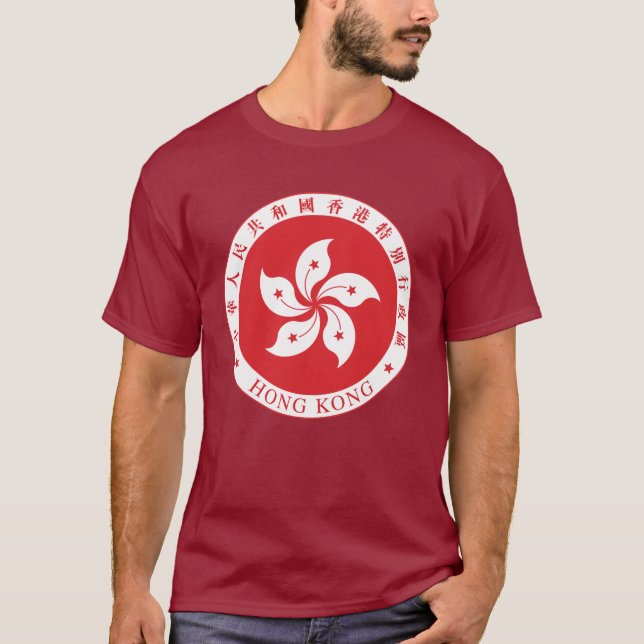 T-shirt De "camisas do selo Hong Kong" (Frente)