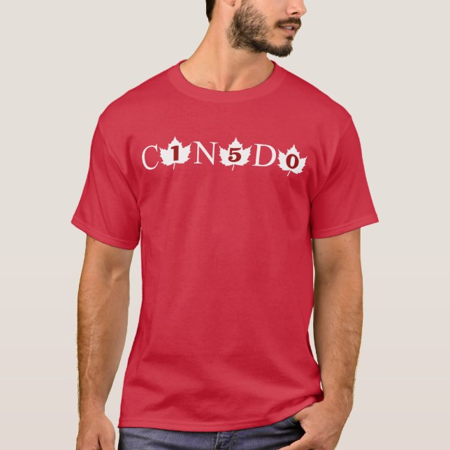 T-shirt de Canadá 150 (design da parte dianteira & (Frente)