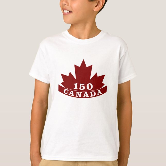 T-shirt de Canadá 150 dos miúdos (Frente)