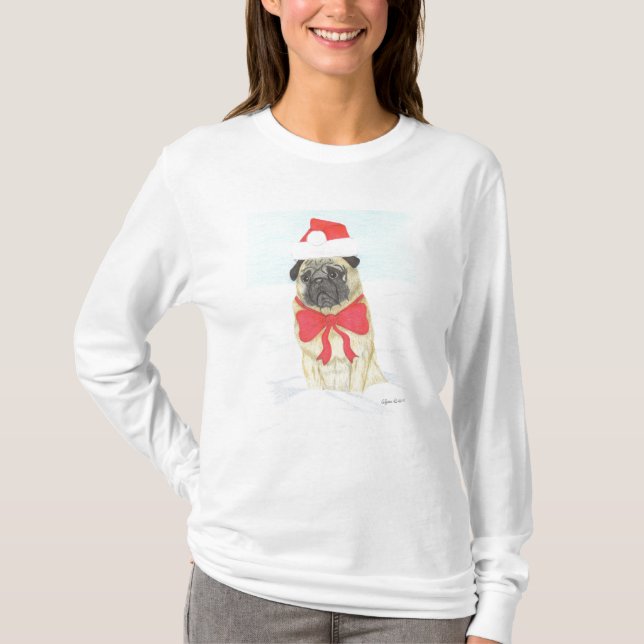 T-Shirt de Capa de Neve Longa (Frente)