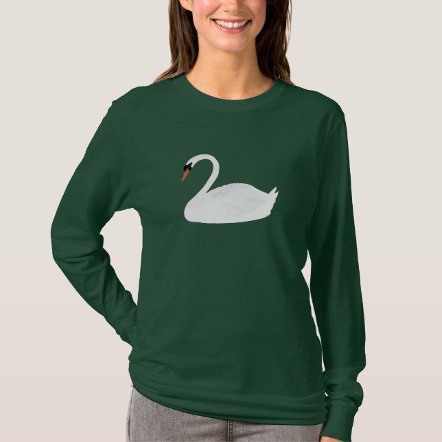 T-Shirt de Capa Longa Cisne (Frente)