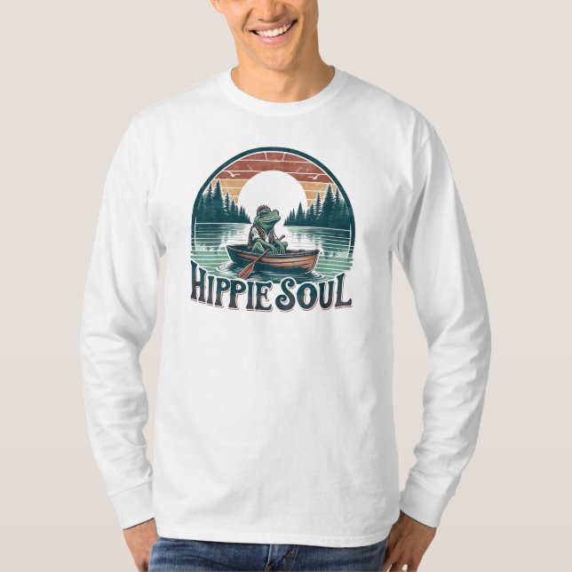 T-Shirt de Capa Longa de Hippie Soul (Frente)