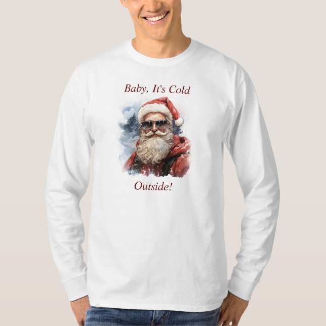T-Shirt de Capa Longa de Natal (Frente)