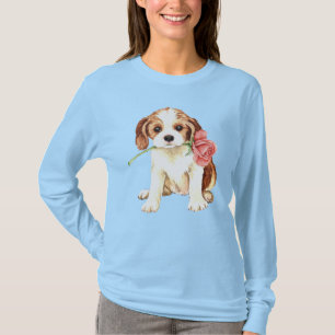 T-Shirt de Capa Longa do Cavaleiro do Rosa do namo