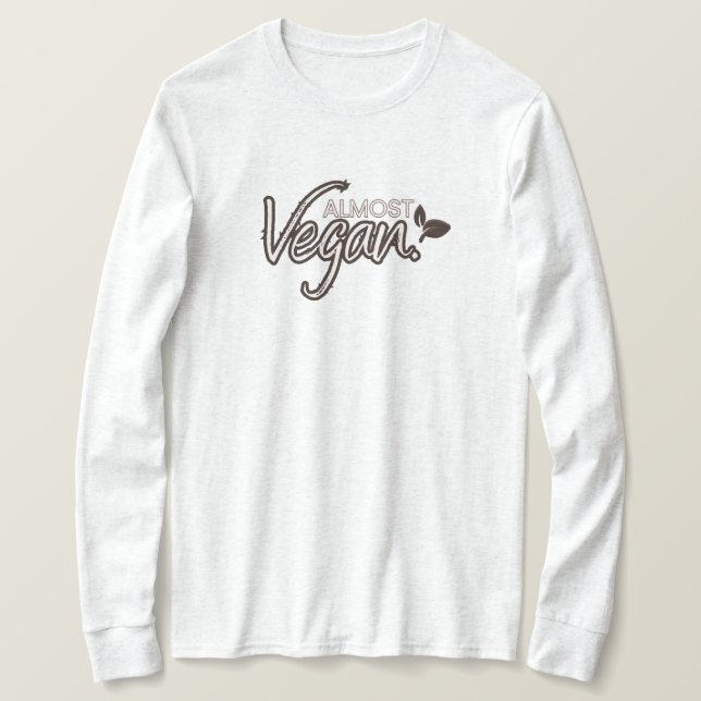 T-Shirt de Capa Quase Vegan Longa (Frente do Design)