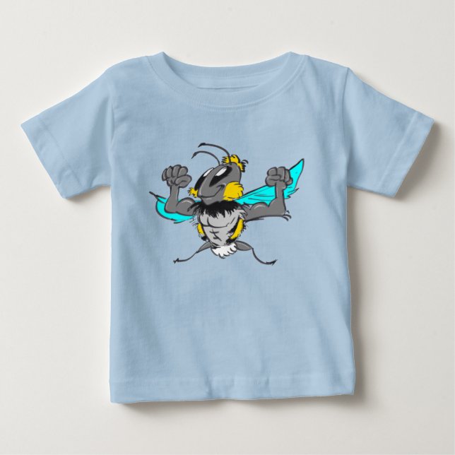 T-Shirt De Cartoon De Abelhas Cute Forte (Frente)