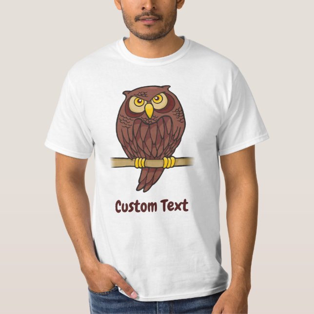 T-Shirt de Cartoon de Coruja (Frente)