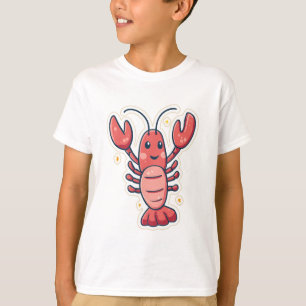 T-shirt de cartoon de lagosta - Camisetas Personal