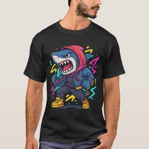 T-Shirt de Cartoon de Tubarão legal