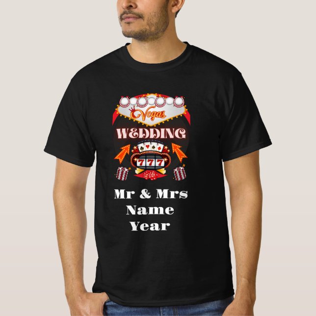 T-Shirt de Casamento de Vegas (Frente)