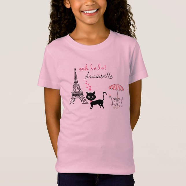 T-Shirt de Cat Paris Personalizado (Frente)