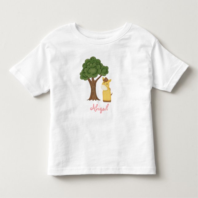 T-Shirt de Cavalo Personalizado para Meninas (Frente)