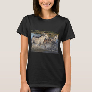 T-shirt de cavalos correndo