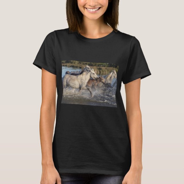 T-shirt de cavalos correndo (Frente)