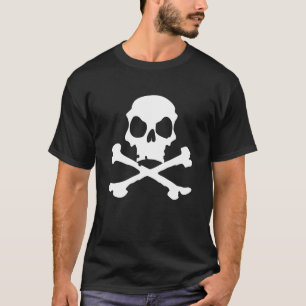 T-Shirt de Caveira e Ossos Cruzados