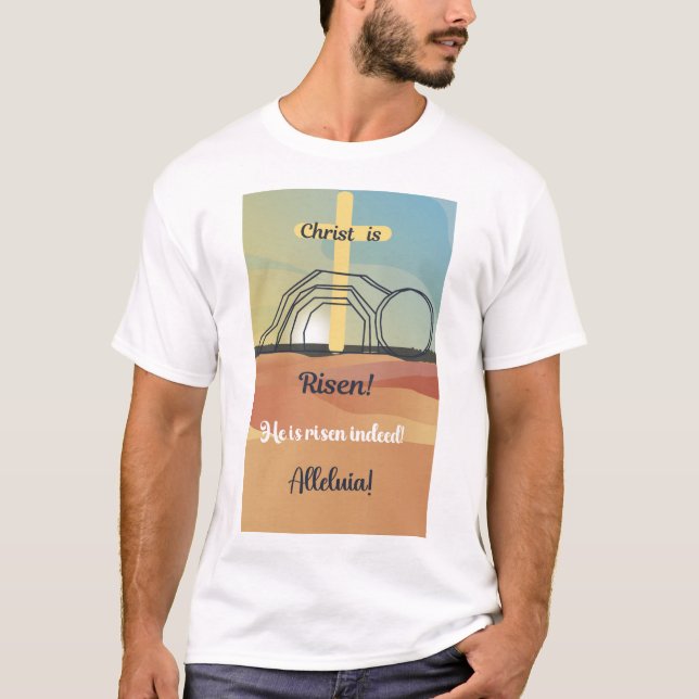 T-shirt de celebração de páscoas com Bíblia Verso (Frente)