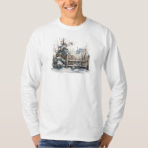 T-Shirt de Cena de Inverno Longa